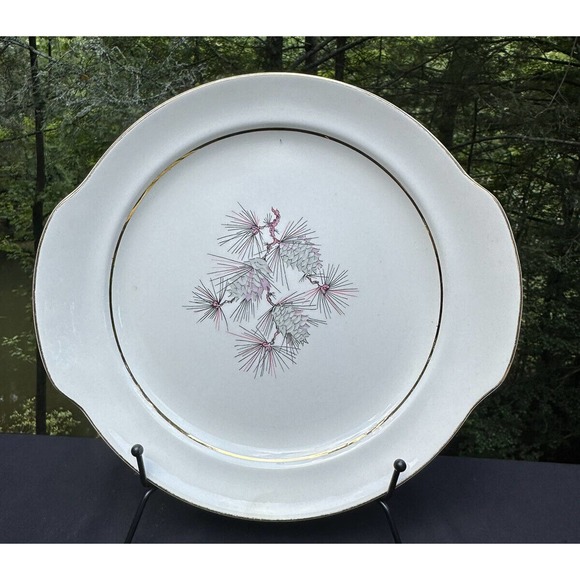 Cunningham &Pickett 22kt Gold Decorated Princess 11" Serving Platter-S8 - Picture 1 of 9